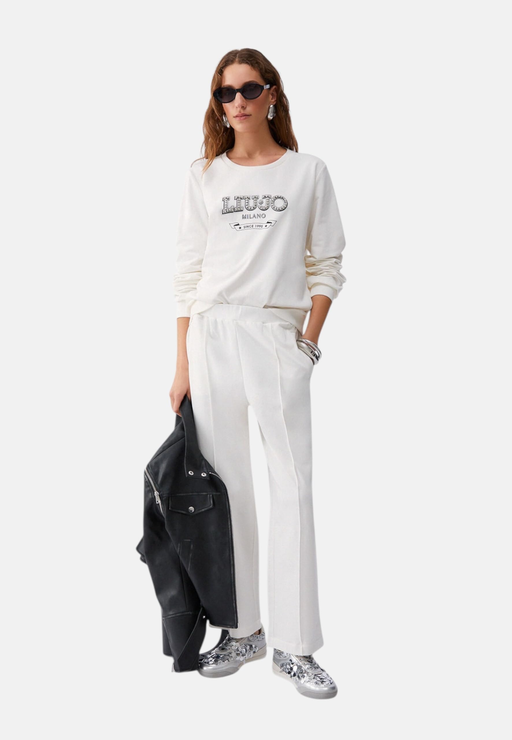 Liu Jo Donna Felpa A Girocollo Cotone TA6073FS090