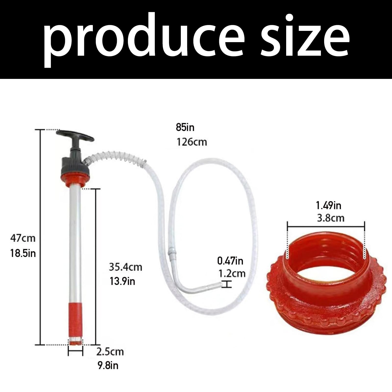 Pompes de de Liquide manuelles avec Fonction Anti-déversement et poignée Confortable pour transférer l ' Huile de conteneurs de 20 litres Pompes à Siphon de Carburant