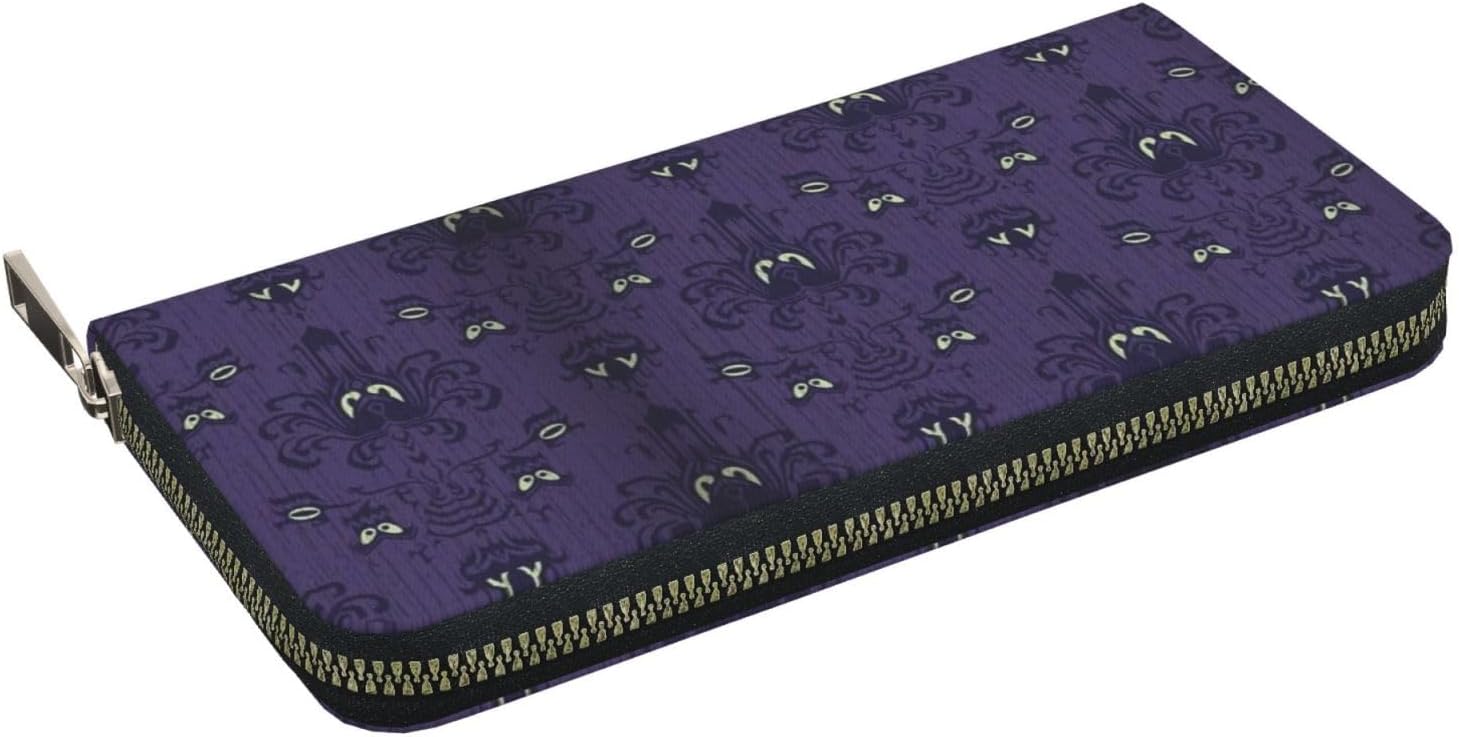 Haunted Mansi Wallet for Men Women Elegant Long Clutch Zip Around Travel Leather Coin Purse Large Capacity Credit Card Holder Handbag - Image 8