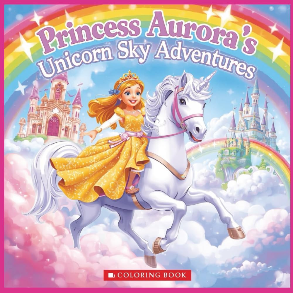 Princess Aurora's Unicorn Sky Adventures Coloring Book