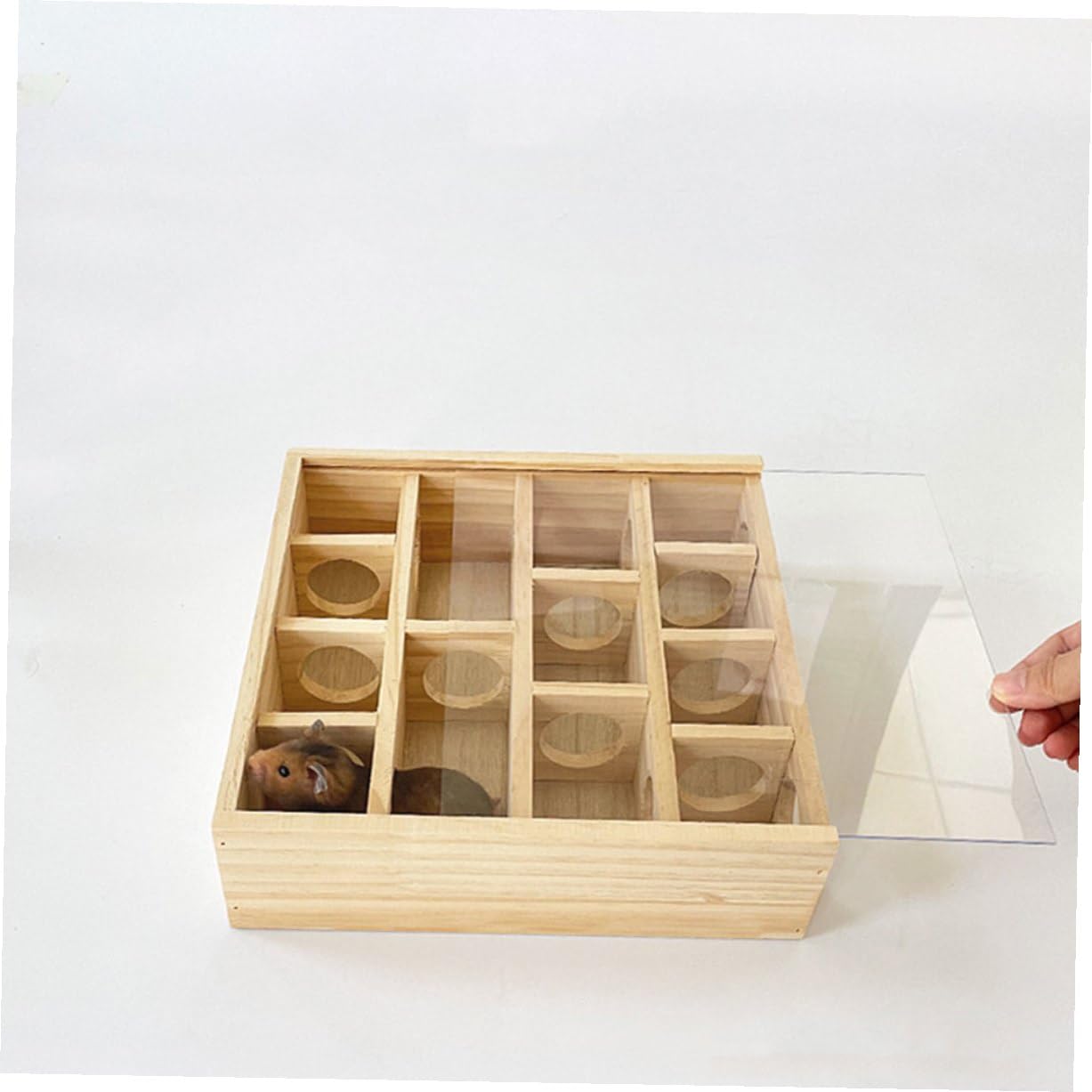 Artibetter Holz Hamsterlabyrinth Mausspielzeug Mehrgitter Haustierzubehör Labyrinthspiel Kleine Haustiere Hamster Chinchillas Rennmäuse