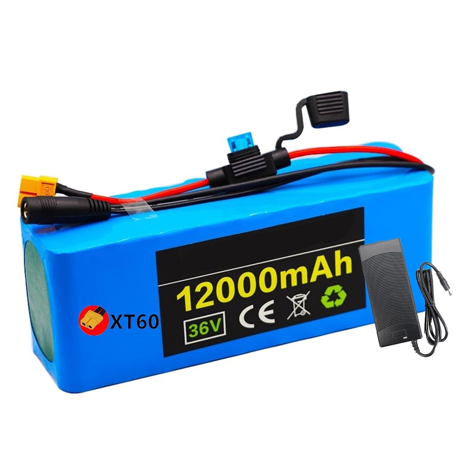 36V 12AH Li-ion Battery 36V12AH E-Bike Batteries High Power PVC Battery BMS Protection Board For 100W-1000W Motor Kits XT60 plug,36V 12Ah
