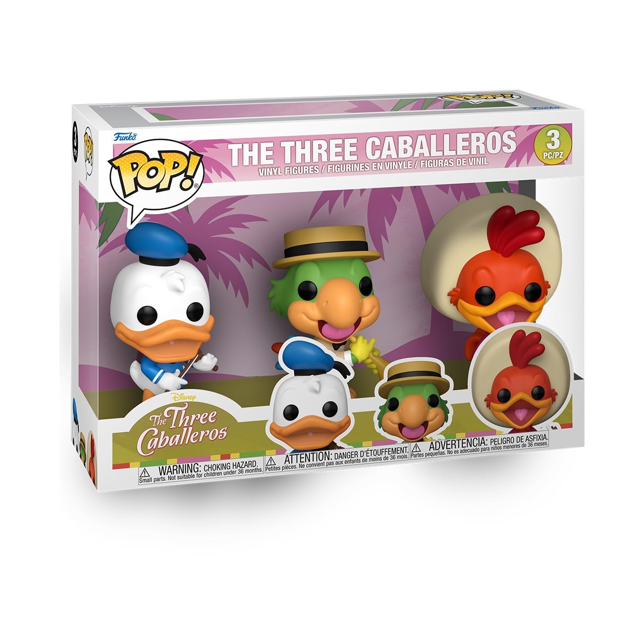 Funko Pop! Disney: The Three Caballeros 3 Pack - Vinyl Figure | Merchandising Oficial - Figura de Vinilo Coleccionable para Decoración - Regalo Friki de Cumpleaños