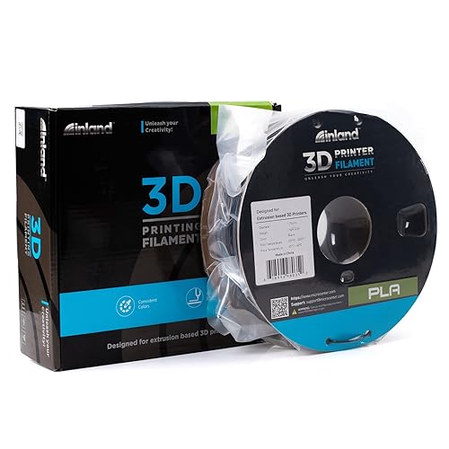 Miniatura 7 de Inalnd - Filamento de PLA para impresora 3D carrete de 22 libras 1 kg Negro