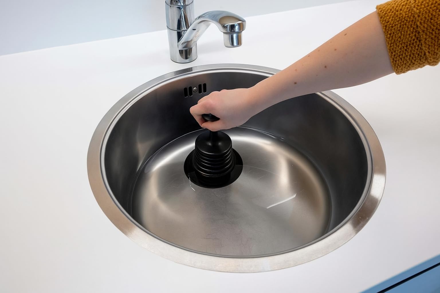 Mini Sink Plunger for unclogging Blocked Sink Ergonomic Design for Comfortable and Effective Clog Removal. Durable Performance - Image 4