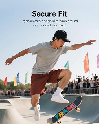 Baseus Eli 2i Fit Open-Ear Headphones, 8.8g Secure Fit, 36H Battery, BassUp Technology & Sound Leakage, IPX5 Waterproof, ENC Call, Comfortable for Cycling,Running,Workout