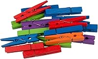 Vista 85 de JAM PAPER Wood Clip Clothespins - Small - 7/8 Inch - White - 50 Clothes Pins/Pack