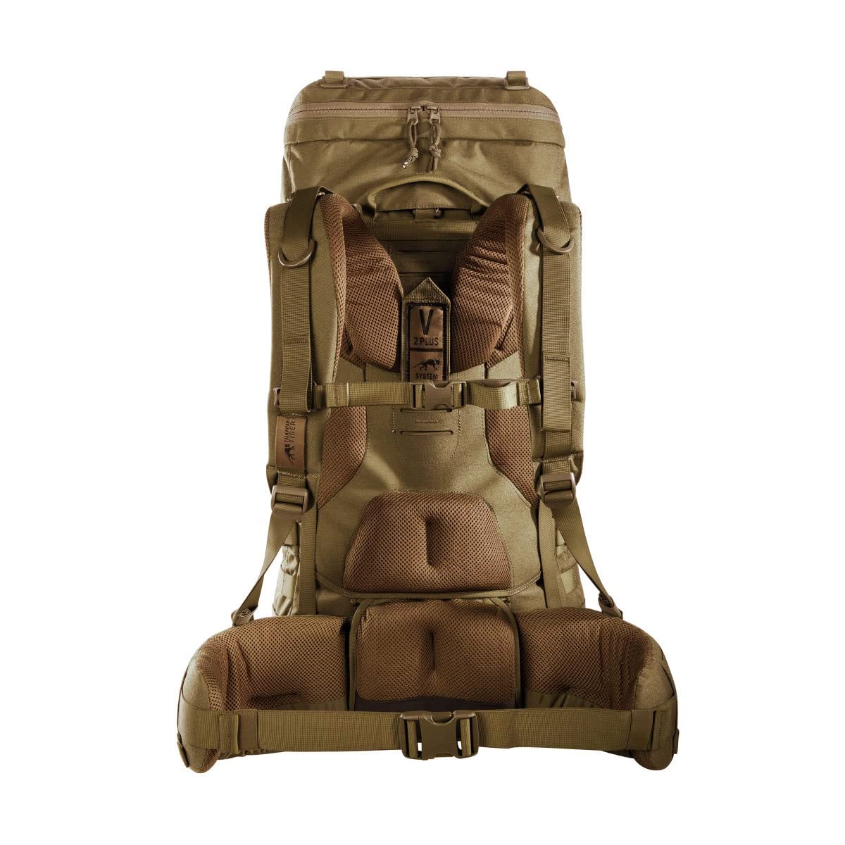 Tasmanian Tiger TT Base Pack 52 Mochilas modulares extensibles de 52 L a 65 L de volumen, mochila de trekking con sistema Molle y cinturón de cadera desmontable