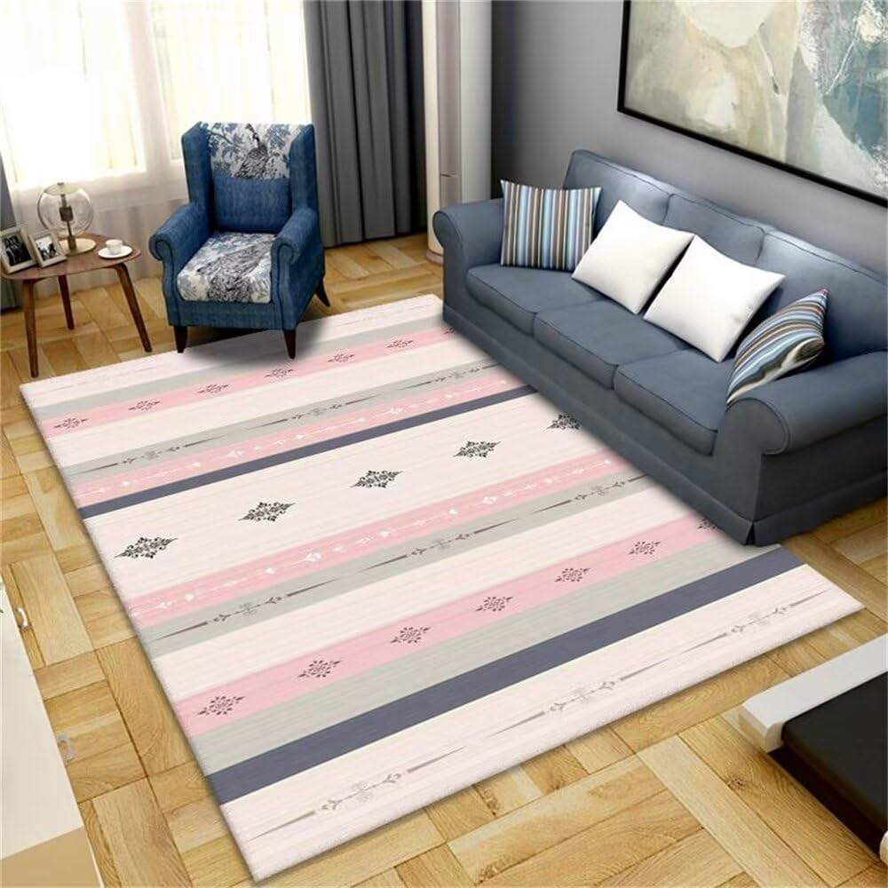 Tapis d exterieur terrasse et salon de jardin lavable et rose