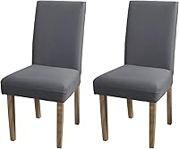 Vista 19 de Fundas elásticas para sillas de comedor, extraíbles y lavables, protector de asiento funda para silla Parson para comedor, fiesta, banquete, hotel