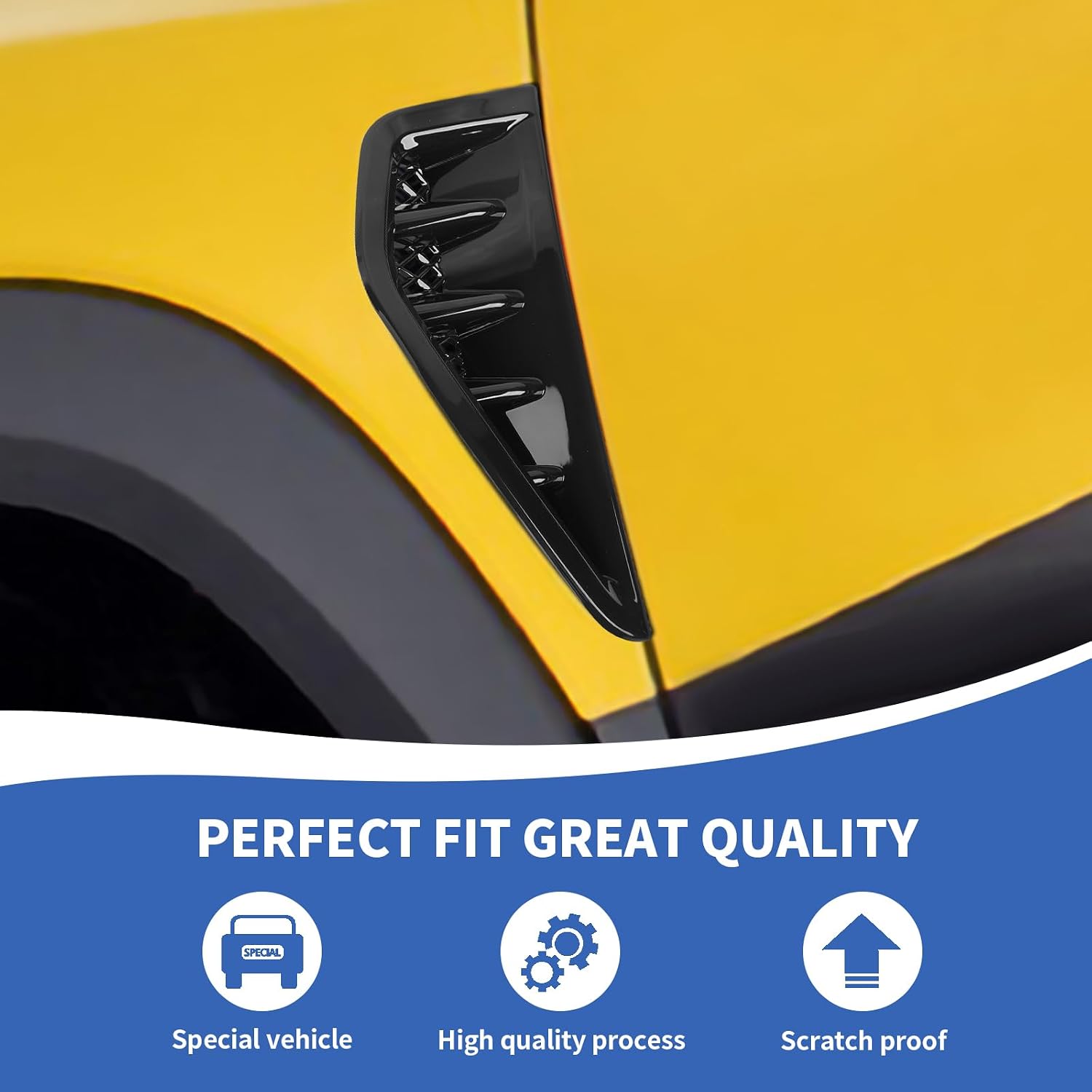 RAZPOY Front Side Fender Vents Cover Trim Compatible with Dodge RAM TRX Accessories 2018-2025, Black Side Door Air Vent Outlet Cover