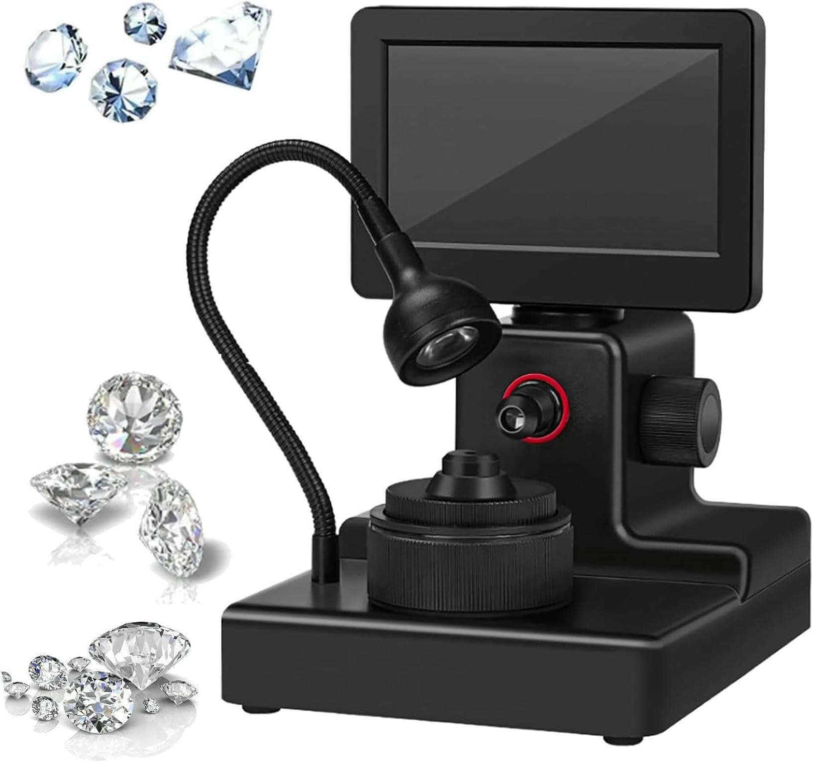 Microscope numérique LCD et visionneuse de girdle diamond pour identification de bijoux