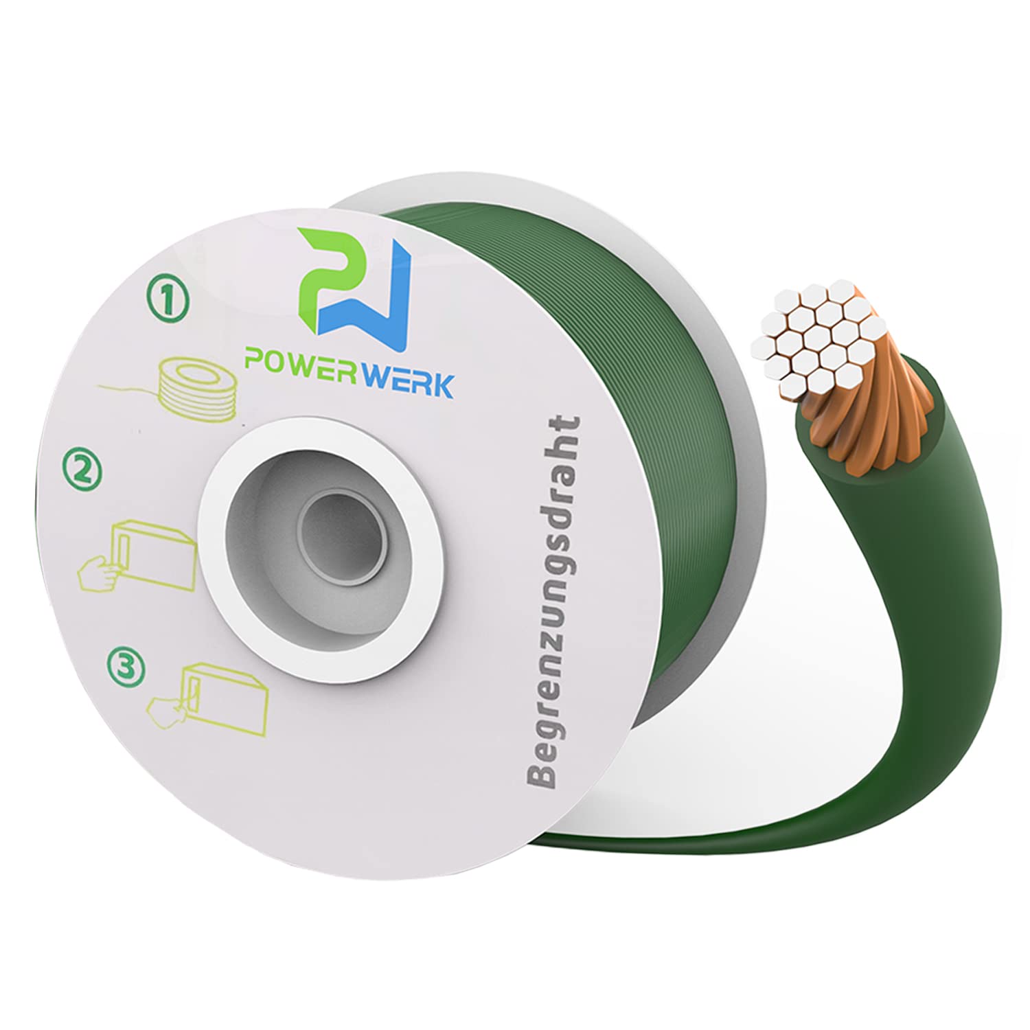 Cavo limitatore da 300 m + 300 picchetti per tosaerba, robot tosaerba, set di accessori per cavi di ricerca, compatibile con GARDENA/BOSCH/HUSQVARNA/WORX/HONDA/ROBOMOW/iMow