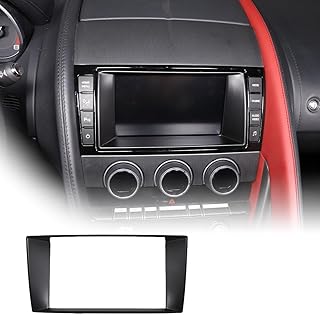 Car Dashboard GPS Navigation Panel Frame For Jaguar F-Type 2013-2024 Central Navigation Screen Panel Trim，Multimedia Control Screen Frame Decoration Cover (Navigation Screen Inner Frame, Matt Black)