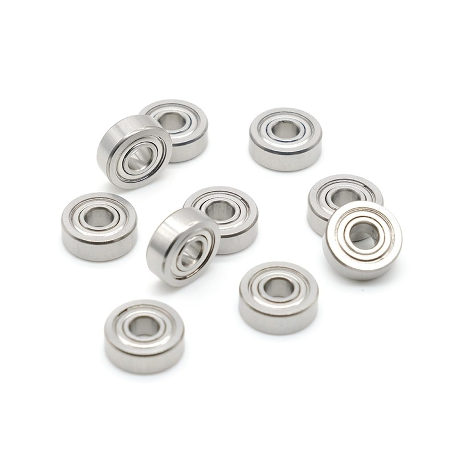 Rodamientos de bolas de acero inoxidable S606ZZ 6 x 17 x 6 mm, blindados, AISI440C, 10 unidades
