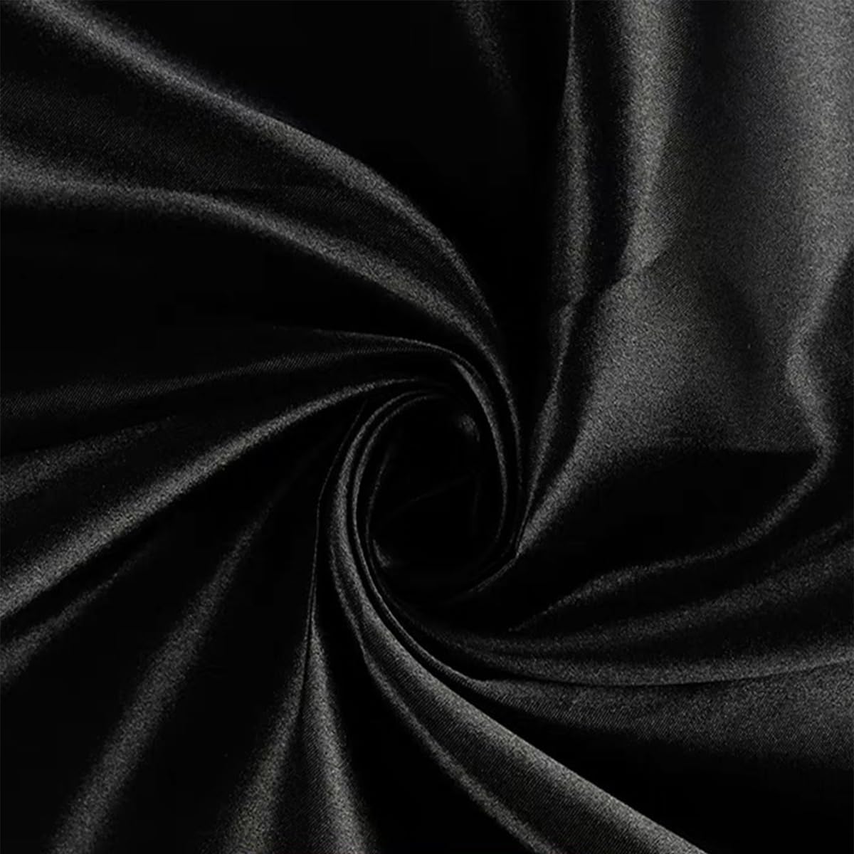 Black Satin Fabric 10 Yards 60 Inch Wide Polyester Lining Material for Bridal Wedding Draping Decorations Crafts Sewing DIY Decor