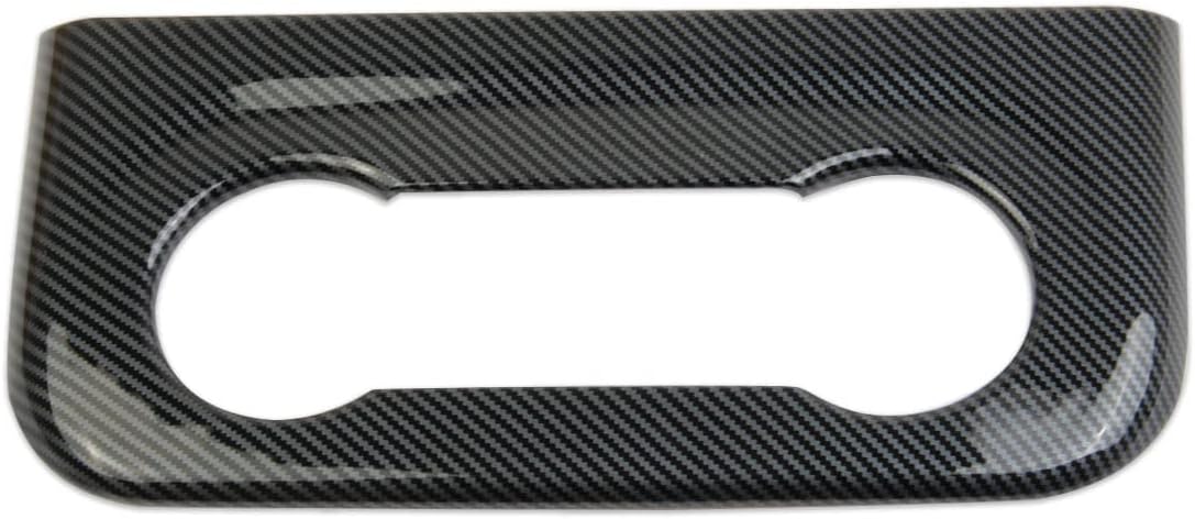 Korlot Carbon Fiber Inner Rear Cup Holder Trim Cover Panel Kit Accessories for GMC Yukon for Chevrolet Tahoe Suburban 2021-2024
