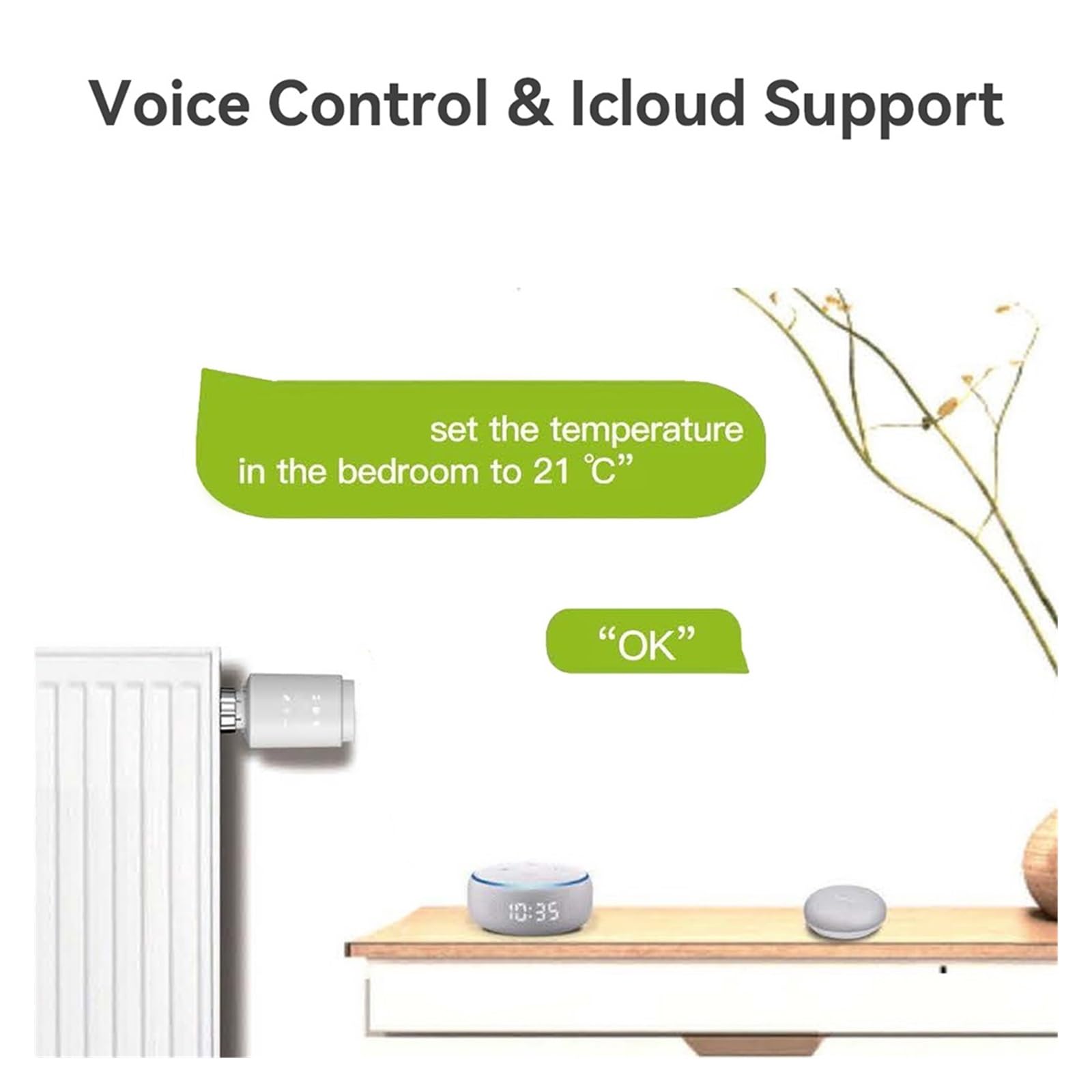 Termostato Digital, Radiador termostático Inteligente Tuya, Controlador de Temperatura Ahorro energía calefacción con Control Remoto válvula