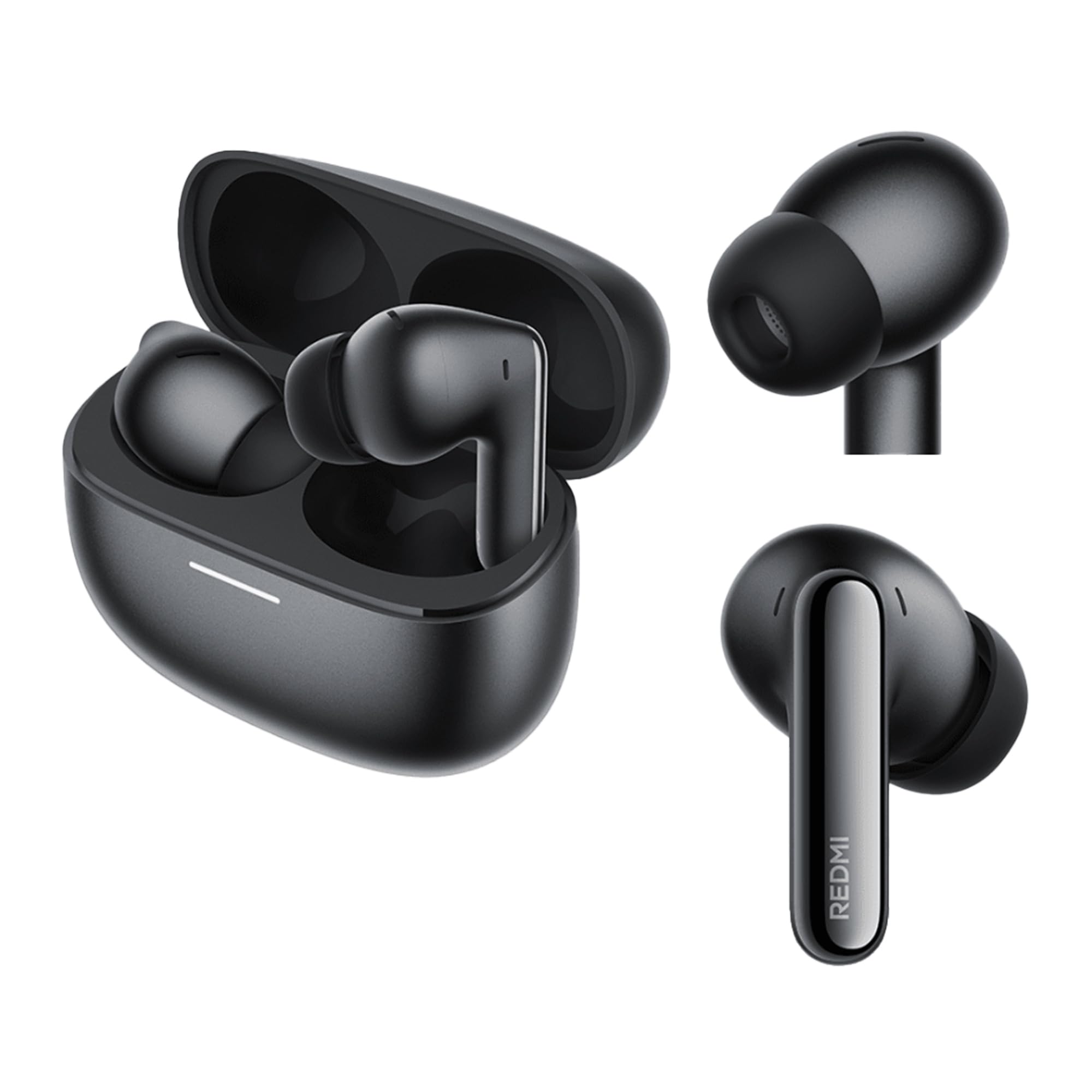 XIAOMI REDMI Buds 8 Pro Wireless Earbuds, 55dB Adaptive Noise Canceling Bluetooth 5.4, 33H Playtime, Hi-Res Audio, Coaxial Triple-Driver, IP54, USB-C Fast Charge, for iPhone Android, Black Obsidian Black