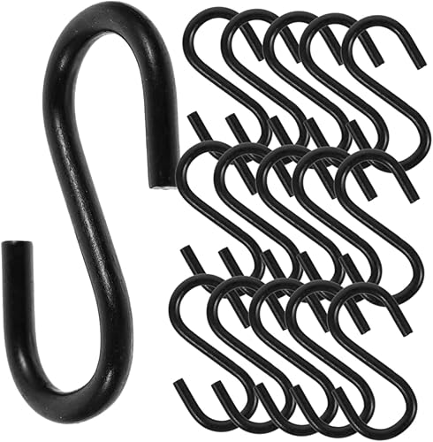 Miniatura 1 de STOBAZA Ganchos minimalistas modernos en forma de S, 200 ganchos de metal para ropa, bolsos, sombreros, toalla de cocina