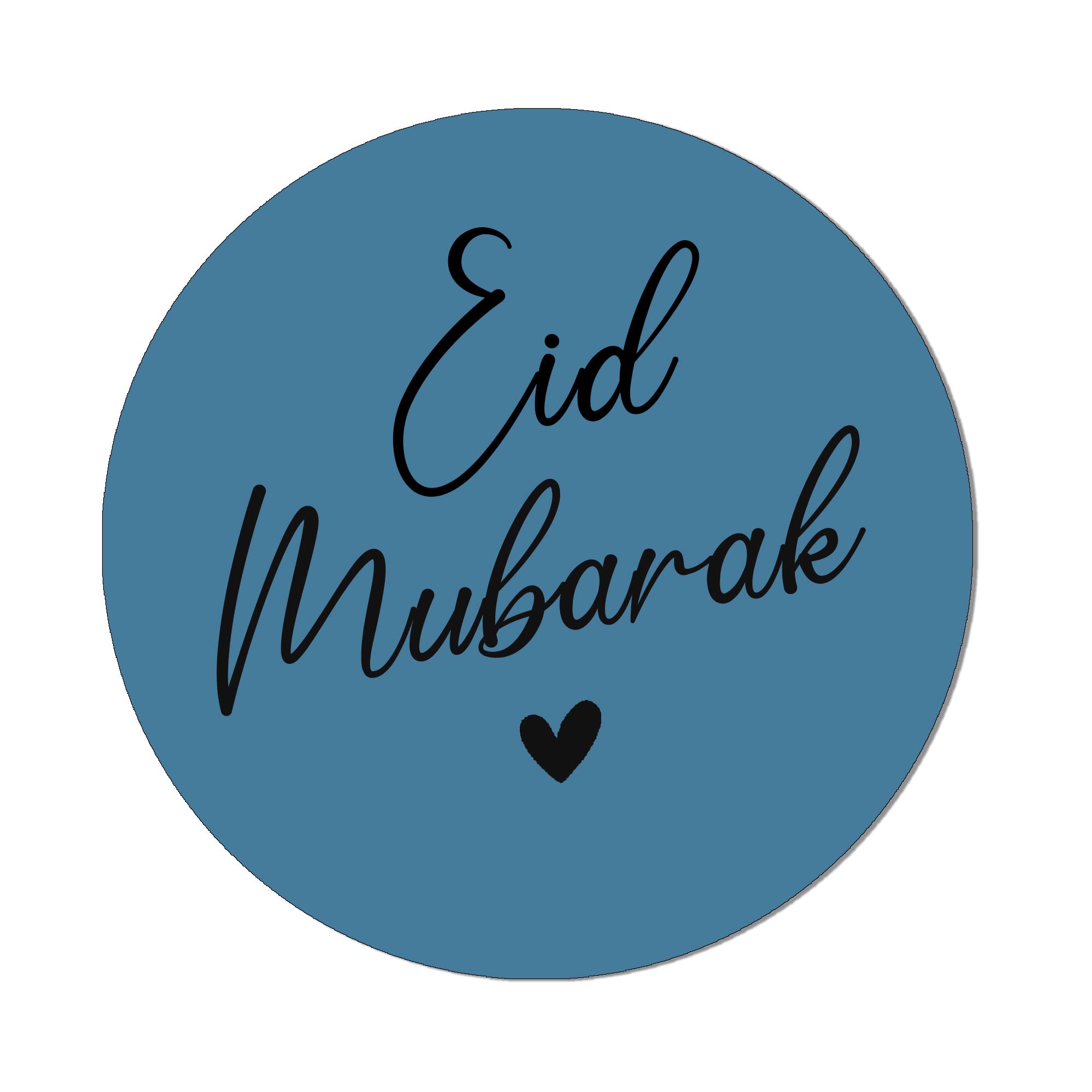 Treasured Forever Navy Eid Mubarak - Eid Muslim Celebration 35 Sticker (37Mm)