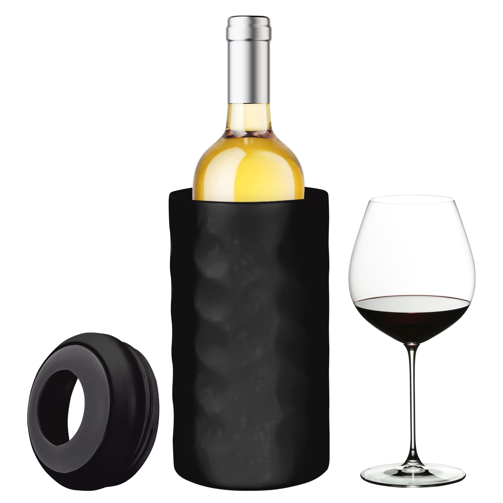 Premium Wine Chiller - Wine Bottle Chiller Double Walled, Vacuum Insulated Wine Cooler for Most 750mL Champagne and Wine Bottles