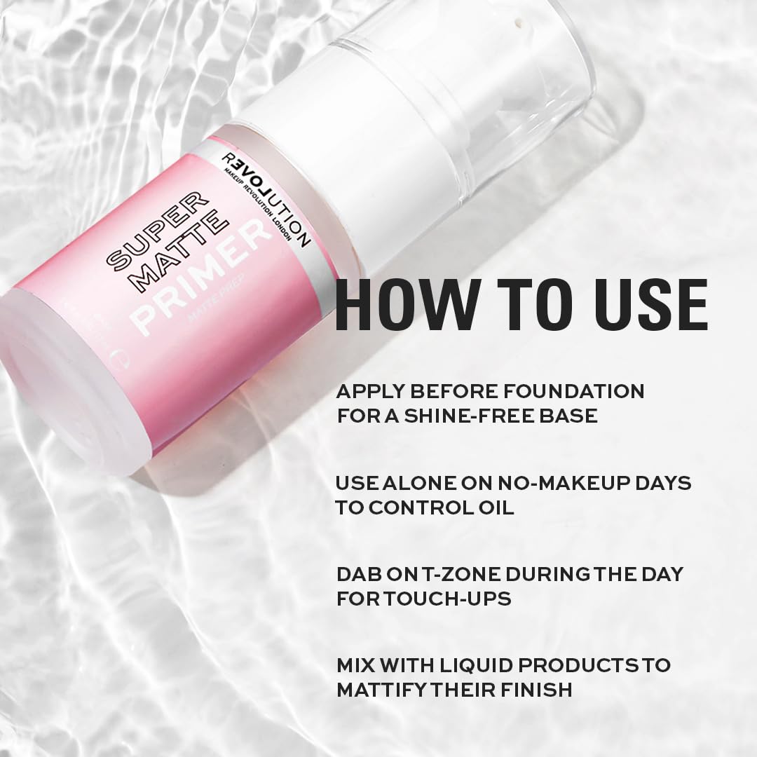 Makeup Revolution Super matte Primer, Transparent 3
