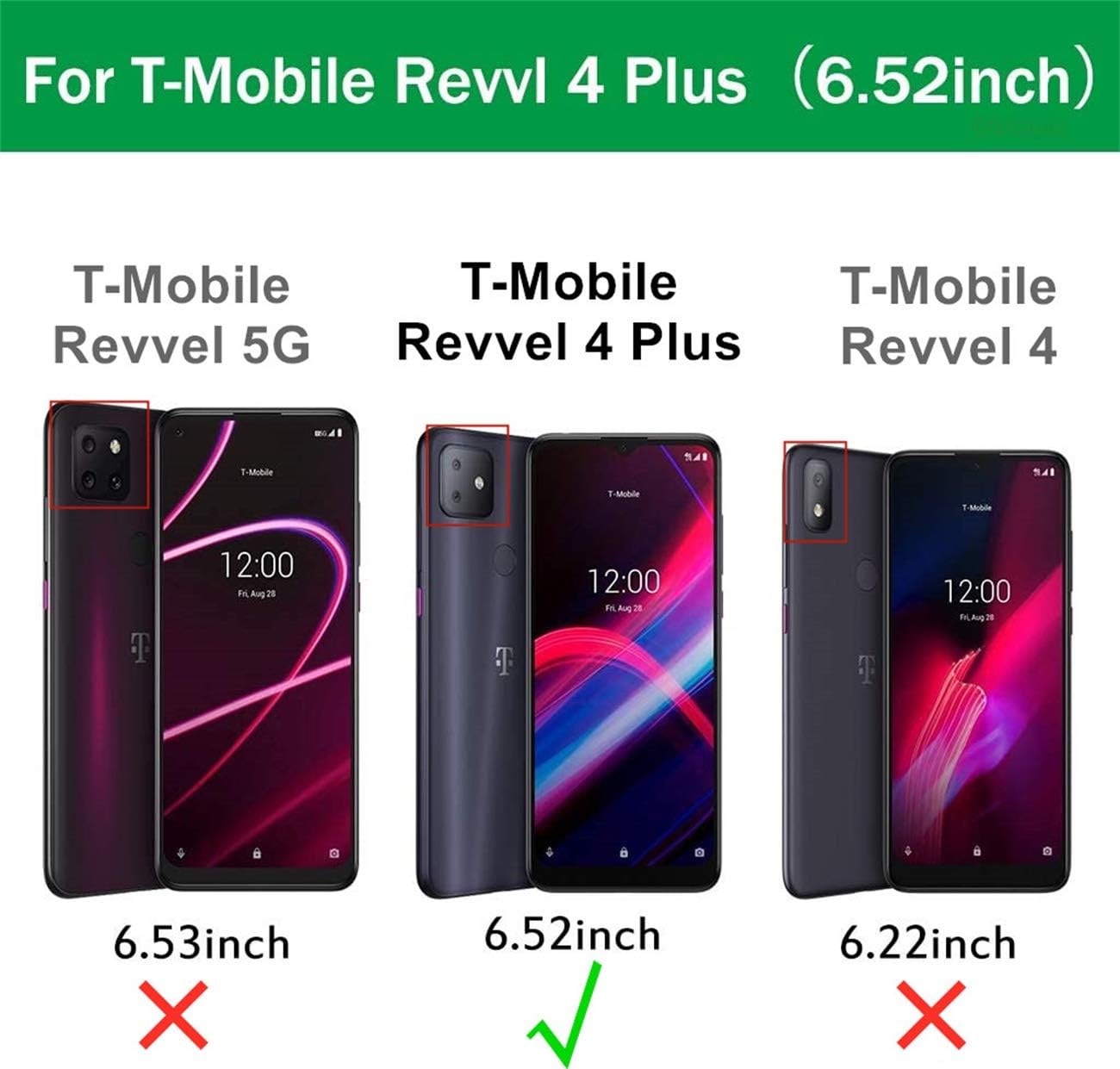 CaseBing T-Mobile Revvl 4 Plus Case,TCL Revvl 4 Plus Case/T-Mobile Revvl 4+ Phone Case,[Heavy Duty][Built-in Kickstand][Dual Layer] Non-Slip Hybrid Case Cover-Black