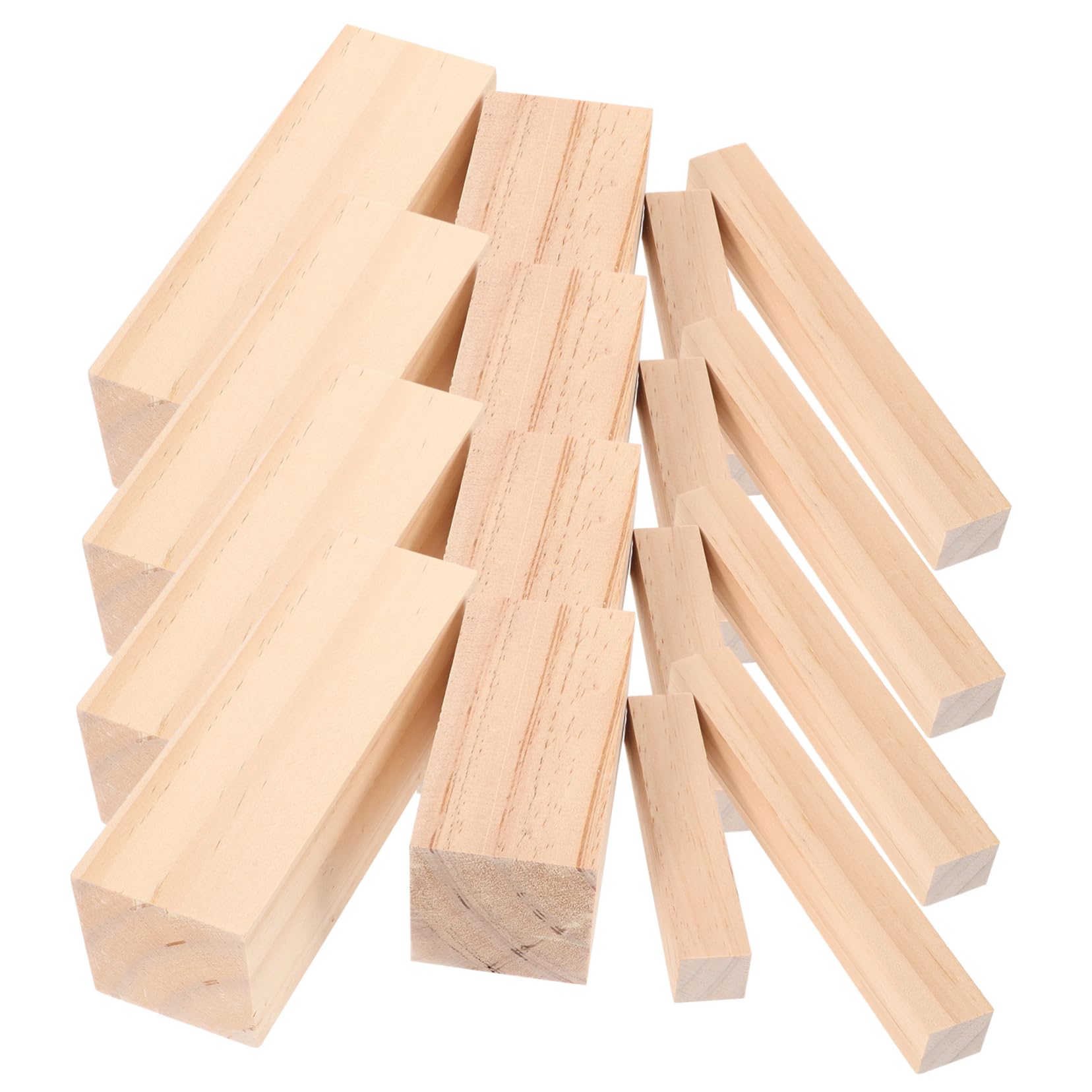 STOBOK 16 Stück Holzblöcke aus Synthetischem Material ohne Knoten Leicht zu Bemalen zum Schnitzen und Basteln für Anfänger und Erwachsene
