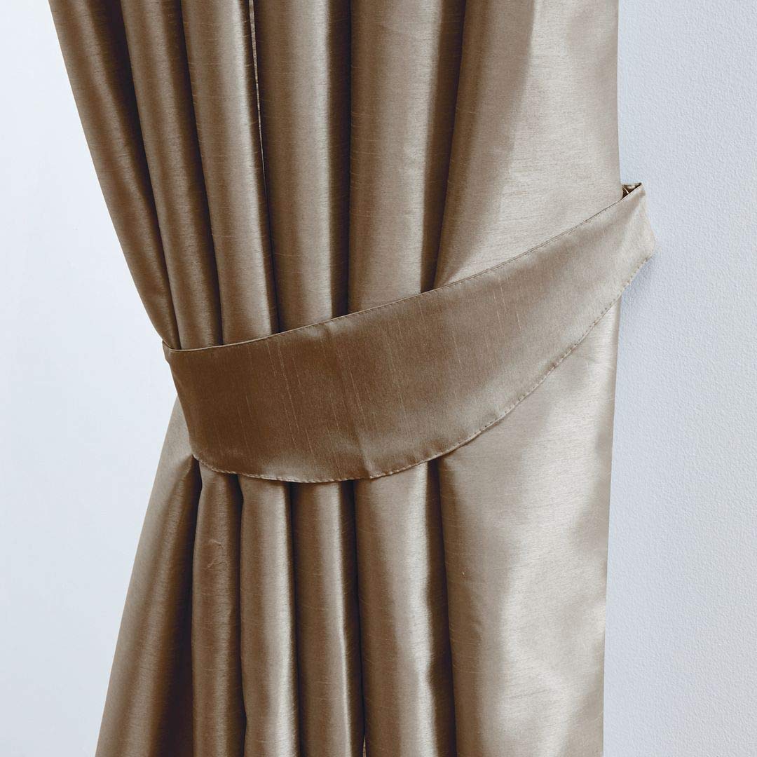 John Aird Mocha Pair Of Faux Silk Tie Backs (Mocha)