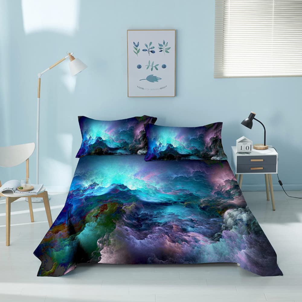 Décoration d'intérieur moderne avec le drap de lit géométrique 3D coloré