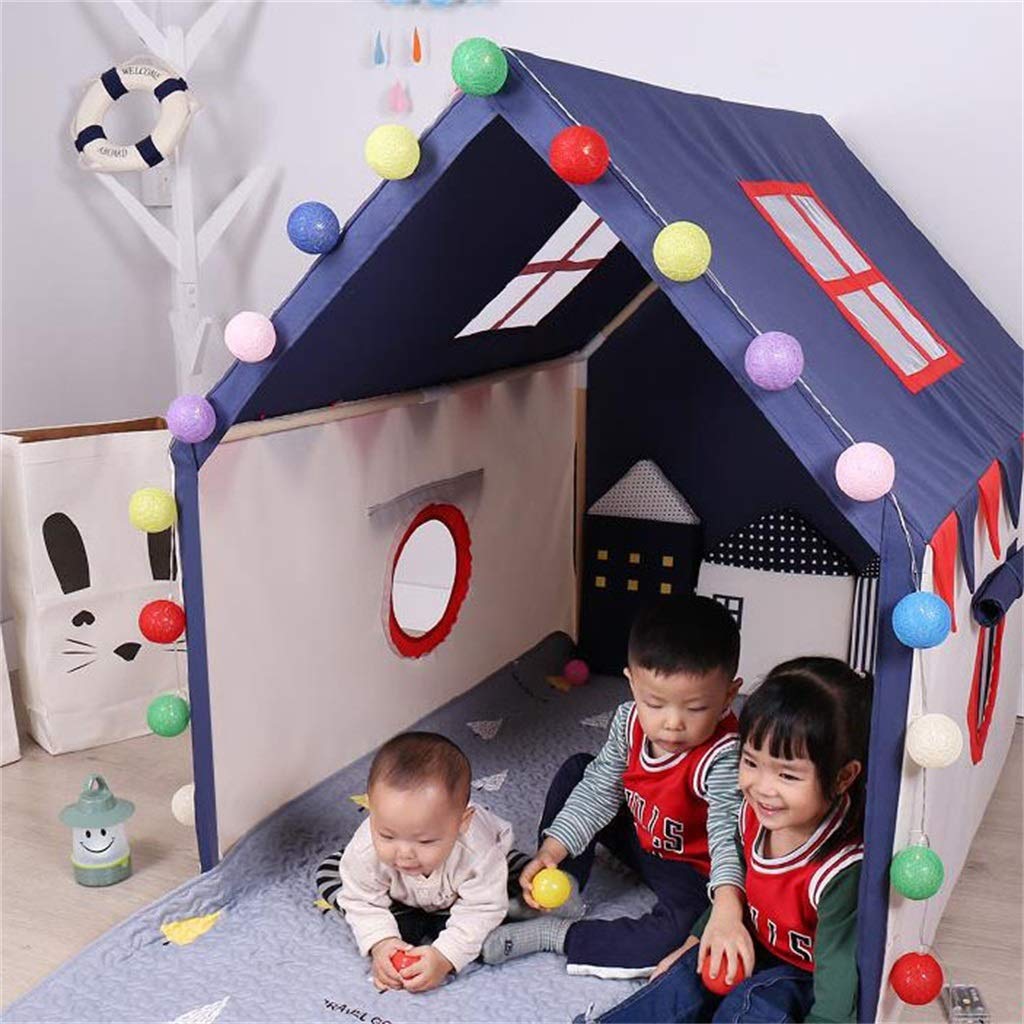Children's Tent, Environmental Protection Cotton Canvas Child Toy Dream Castle Boy Game House (Color : Pink, Size : #1)