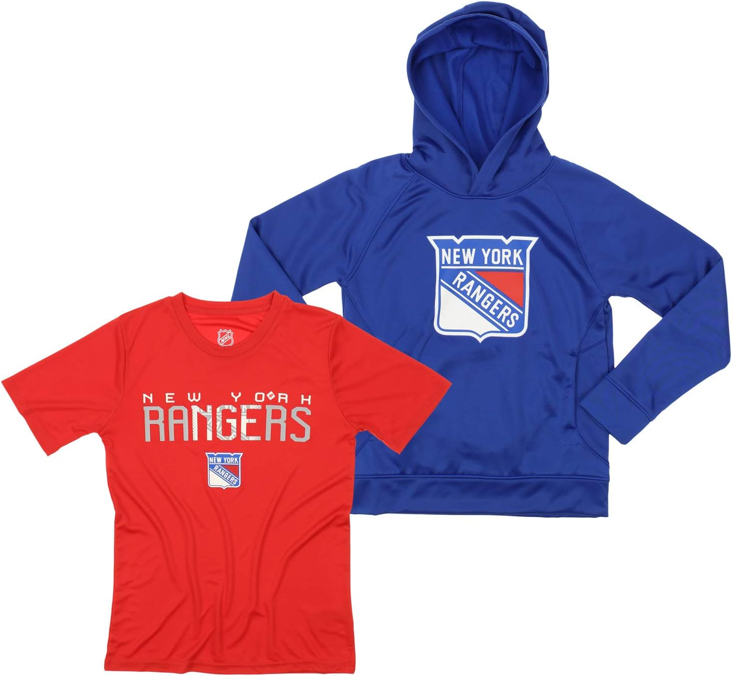 Outerstuff NHL Youth Boys (8-20) Team Color Primary Logo Performance Fleece Hoodie & Tee 2 Pc Set, Team Variation