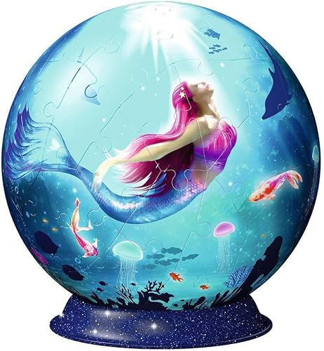 Miniatura 2 de Ravensburger Rompecabezas 3D 11250 - Bola de rompecabezas con encantadores sirenas - 72 piezas - Bola de rompecabezas para adultos y niños a partir
