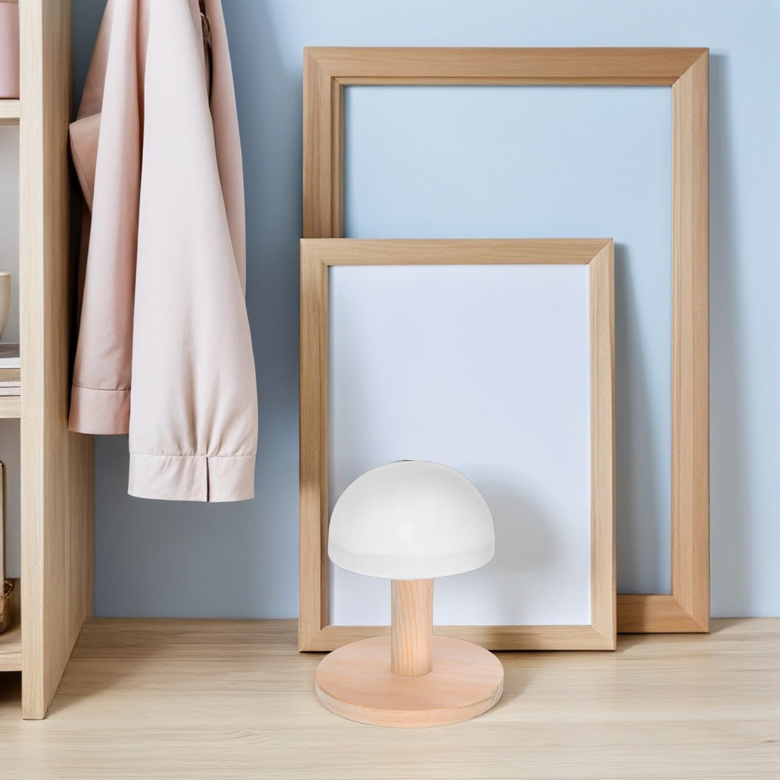 Tabla de Planchar de Madera Portátil Pequeña con Base Redonda Acolchada para Brasieres Sombreros y Cuellos Tablero Multifuncional Ligero para Costura y Ropa