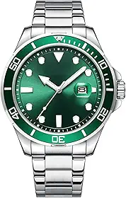Relógio de Pulso Masculino Relógio de Quartzo Masculino Clássico Pulso Analógico Quartzo Com Mostrador Luminoso Calendário Pulseira Aço
