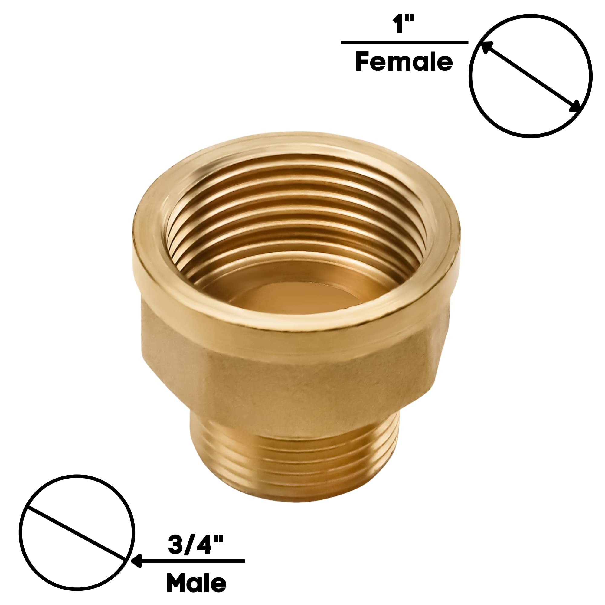 Nipplo Doppio In Ottone 1 Pollice - 2 Pezzi, Raccordo Filettato Maschio Per Tubi - Foto 8