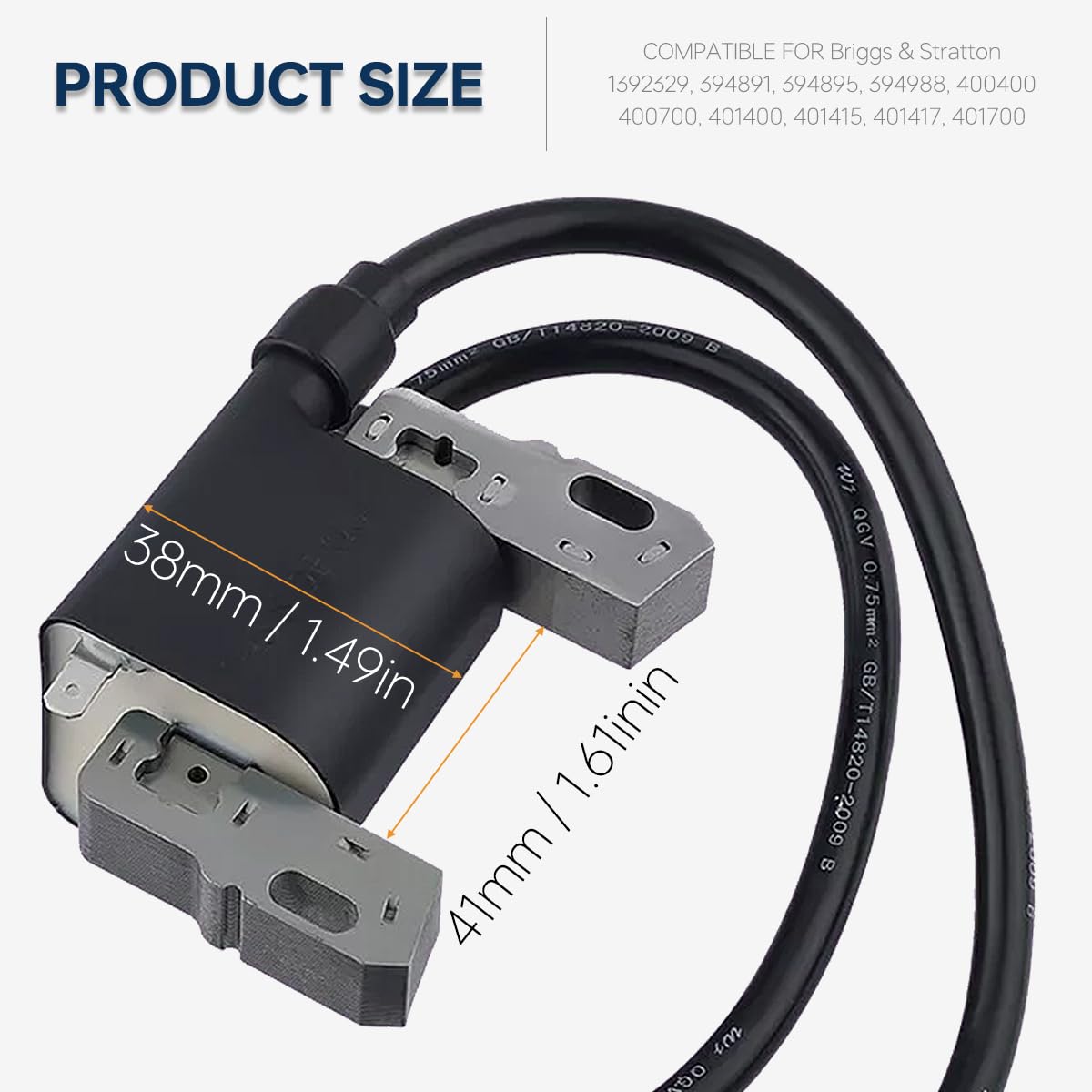 ZAMDOE Replacement 590781 Ignition Coil Compatible for Briggs & Stratton 392329 394895 16HP-18HP Twin L-Head Engine 422700 42A707 42A777 422707 401417 421431 421417 Replace 590781 394891 394988 - Image 2
