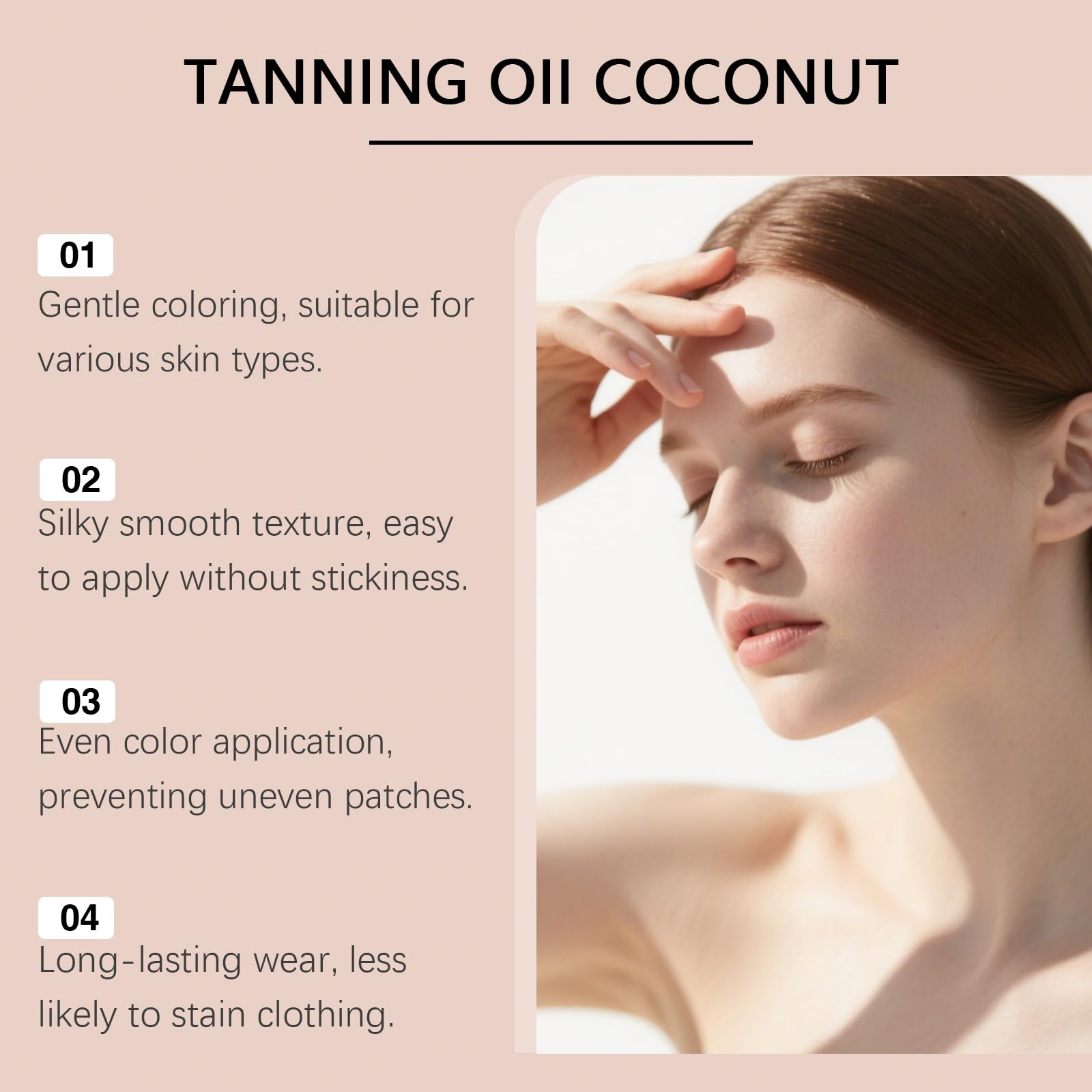 Tanning Oil Coconut, intensywny olejek do opalania z witaminami A i E, lekka konsystencja, 100 ml (1)