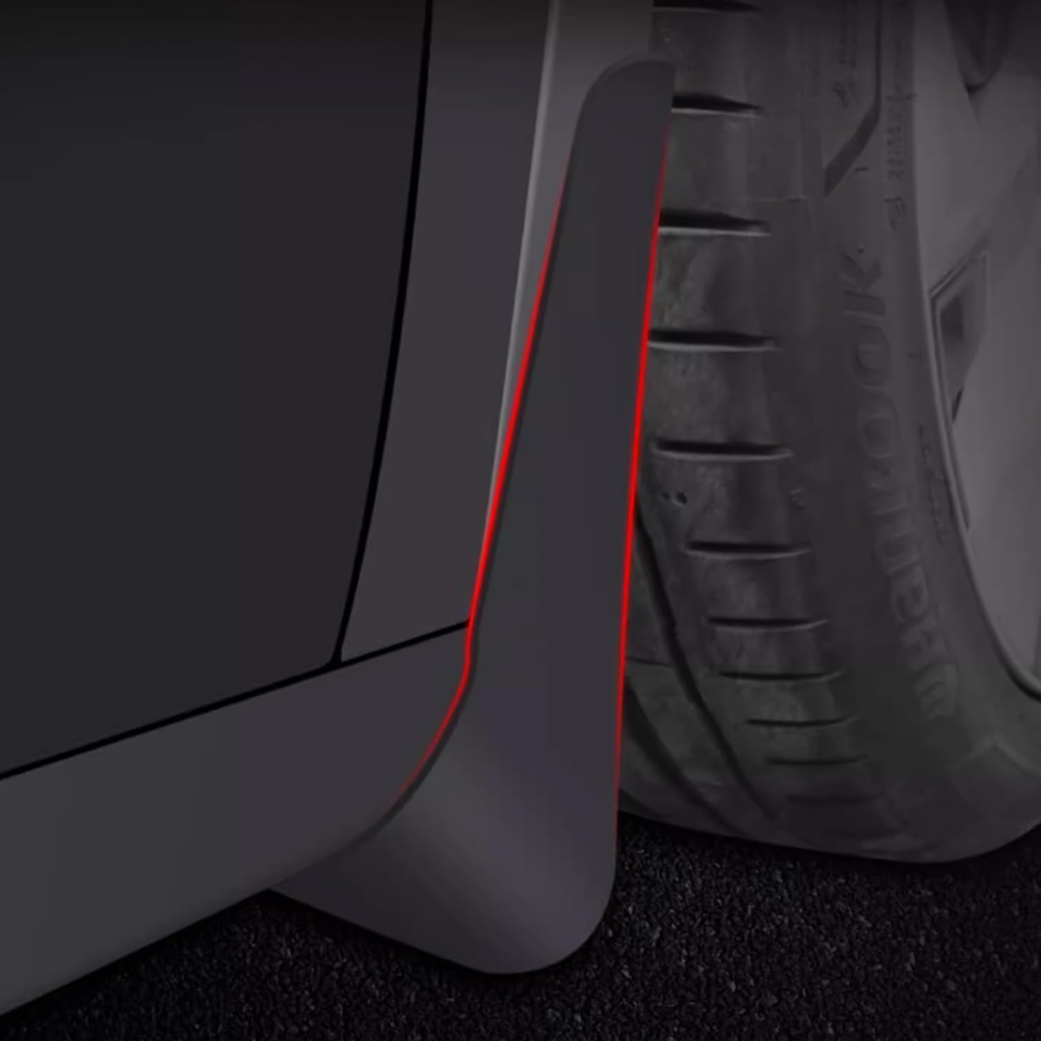 TOPABYTE Garde-Boue pour Tesla Model Y 2020-2025 Bavettes Avant et Arrière Flexibles Améliorés sans Perçage Protecteur de Pneu de Véhicule Bavette Accessoires Extérieurs