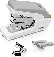 Vista 1 de Deli Engrapadora de escritorio sin esfuerzo, engrapadora estándar, capacidad para 25 hojas, un dedo, sin esfuerzo, incluye grapas y removedor