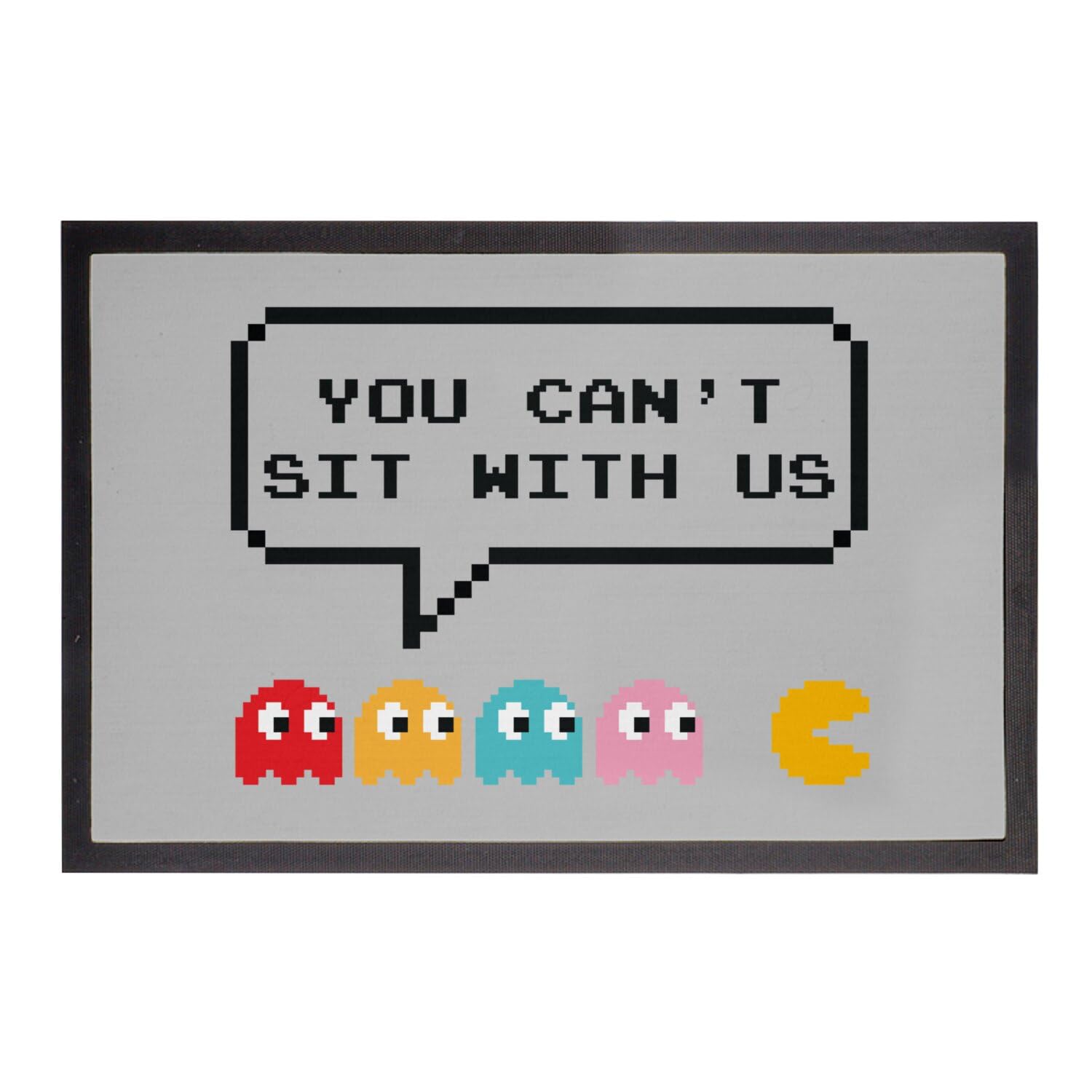 Tapis entrée paillasson gris 75x50 cm décoration rétro gaming jeux vidéo