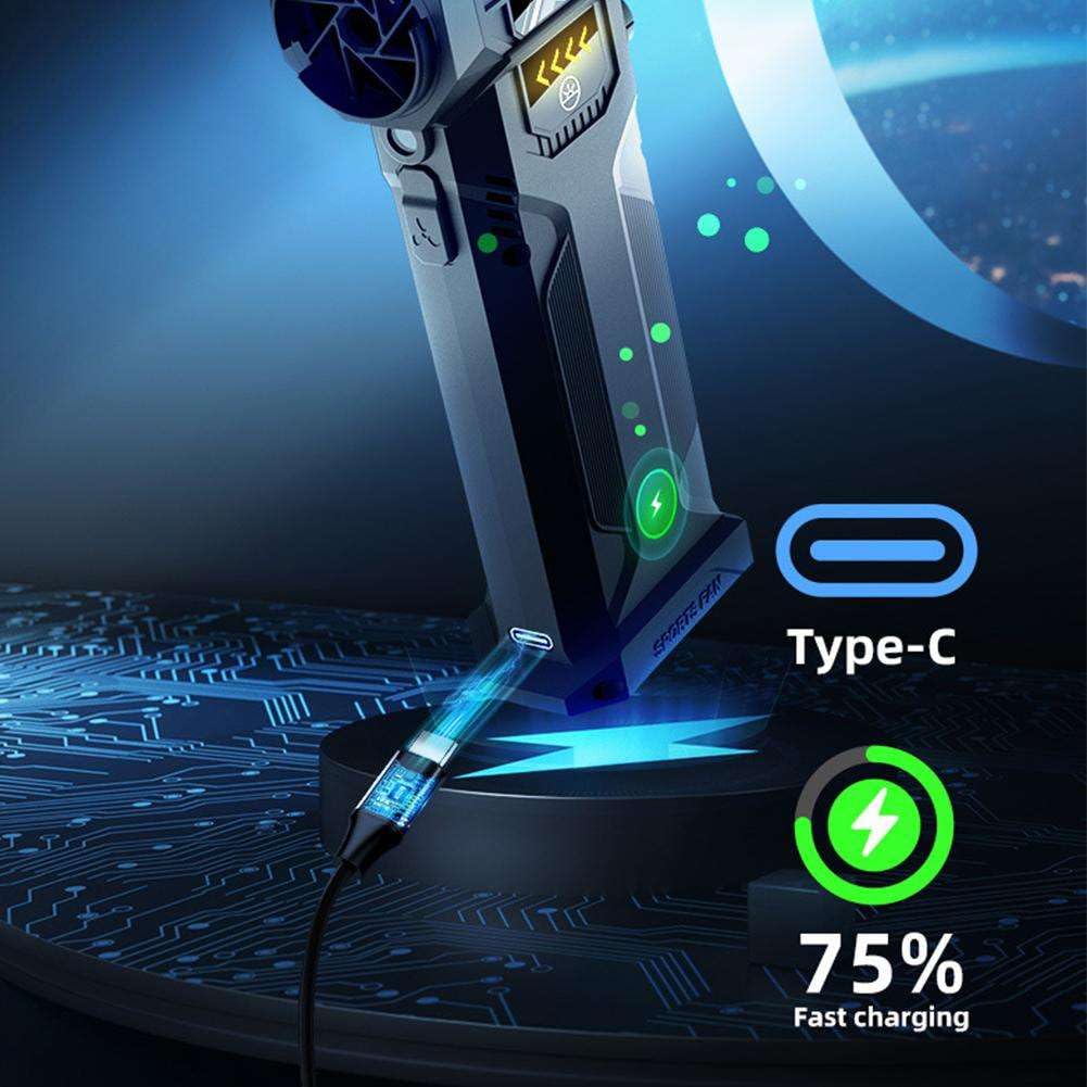 Soffiatore Ad Aria AC-27 Aggiornato 2025 – 130.000 RPM, Batteria 8000 MAh, Ricarica USB-C, Potente E Compatto