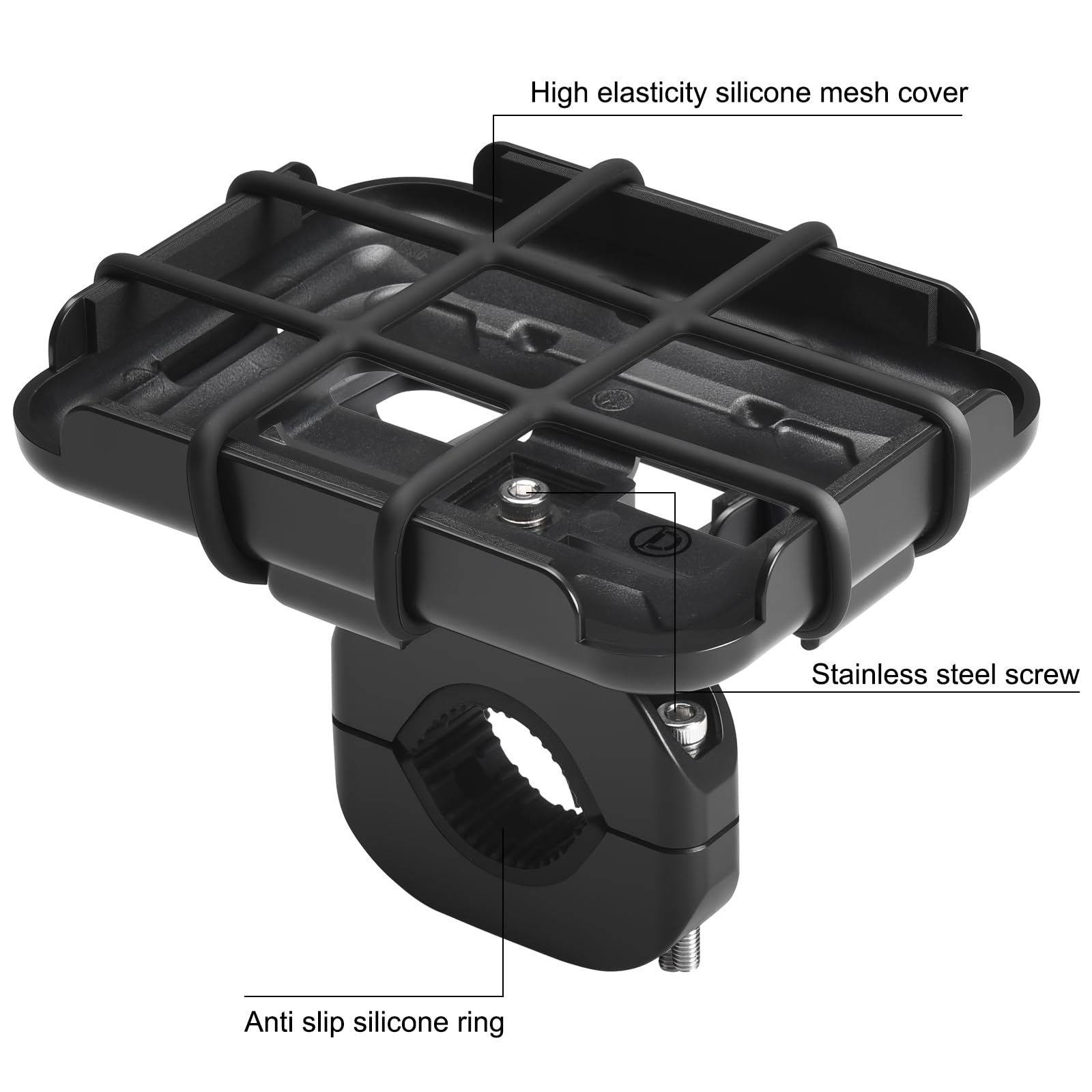 Supporto da bicicletta per JBL GO 5, Portatile Altoparlante Regolabile Staffa, per Bicicletta Manubrio/Adattatore Tubo