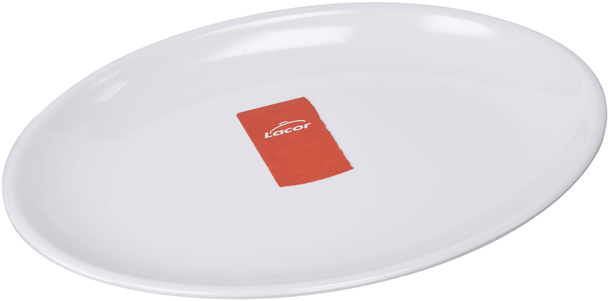 Lacor 62753 Melamine Oval Tray, 250 x 183 x 22 mm, White