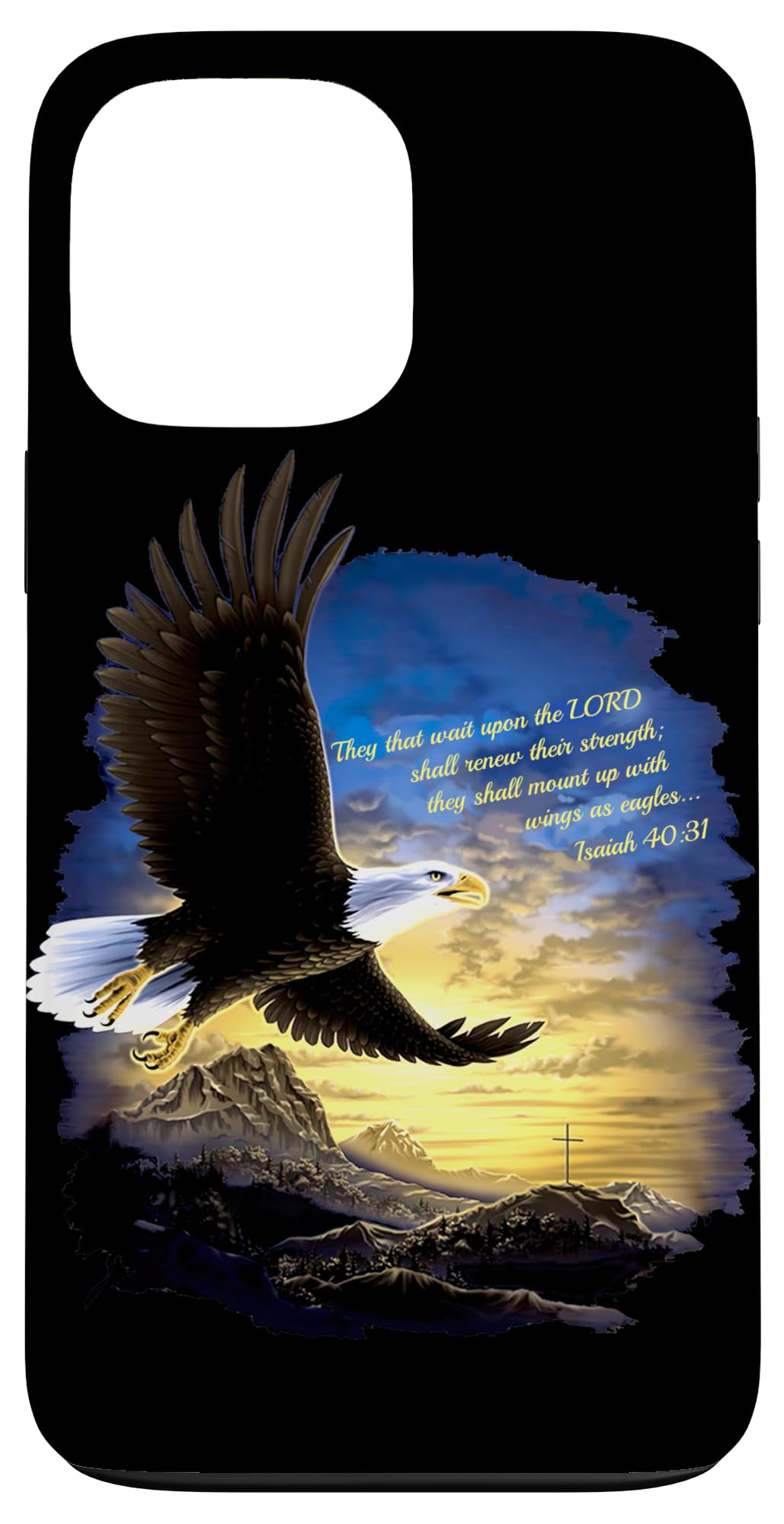 iPhone 13 Pro Max Isaiah 40:31 Mount Up Wings as Eagles Christian Bible Verse Case