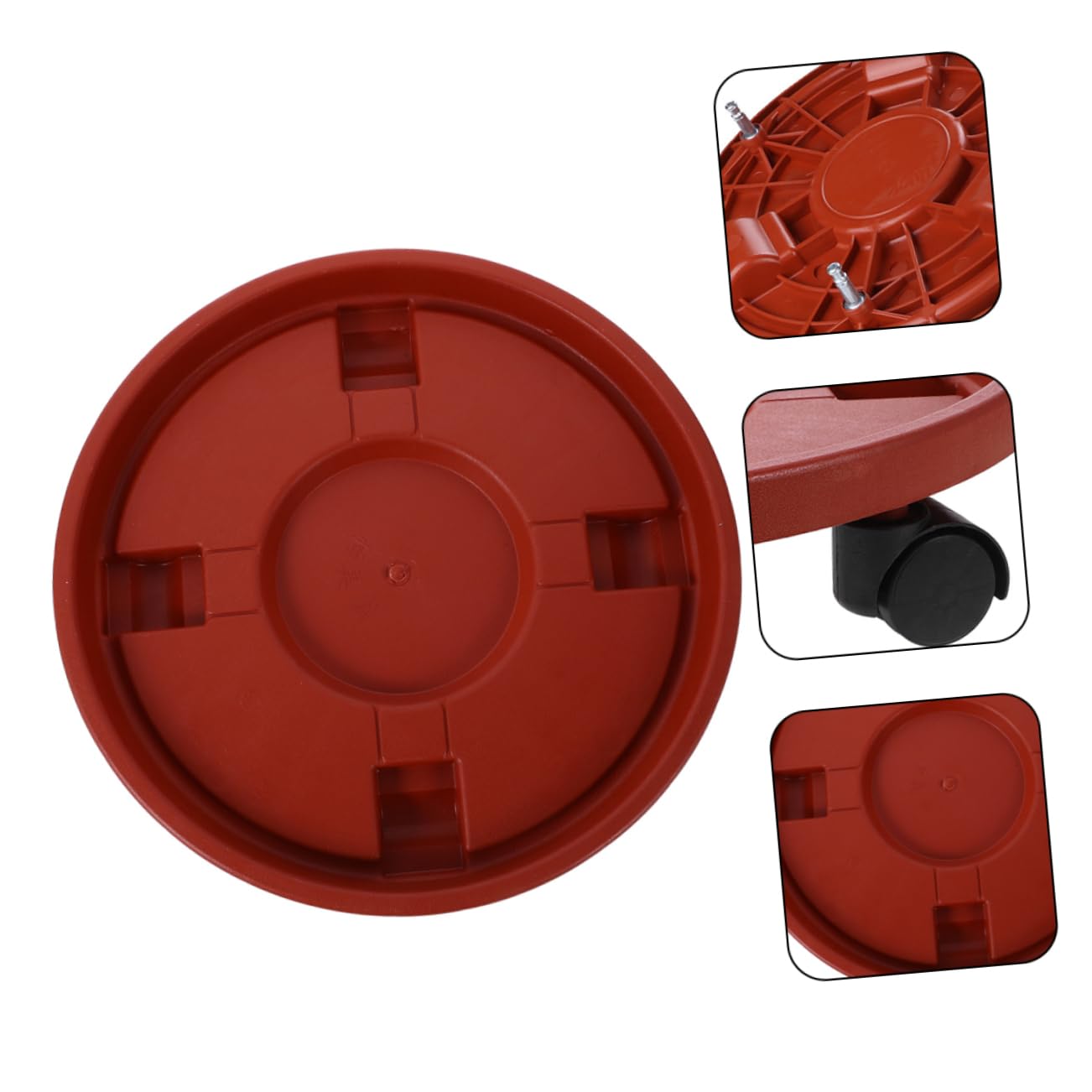 Holibanna Rolling Plant Tray Mobile Flower Pot Holder Wheels Plant Tray on Wheels for Indoor/Outdoor