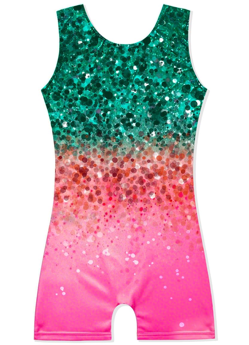 HOZIY Gymnastics Leotards for Girls Unicorn Aurora Rainbow Mermaid Dinosaur Cupcake Sparkle Biketard Toddlers Kids Children