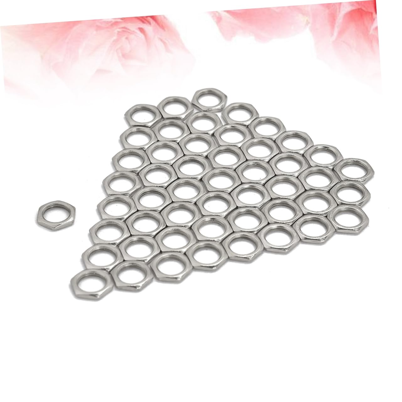 ERINGOGO 50 Pack Metric Thread Zinc Guitar Bass Barrel Jack Socket Fine Nut for Electric Guitar Hardware