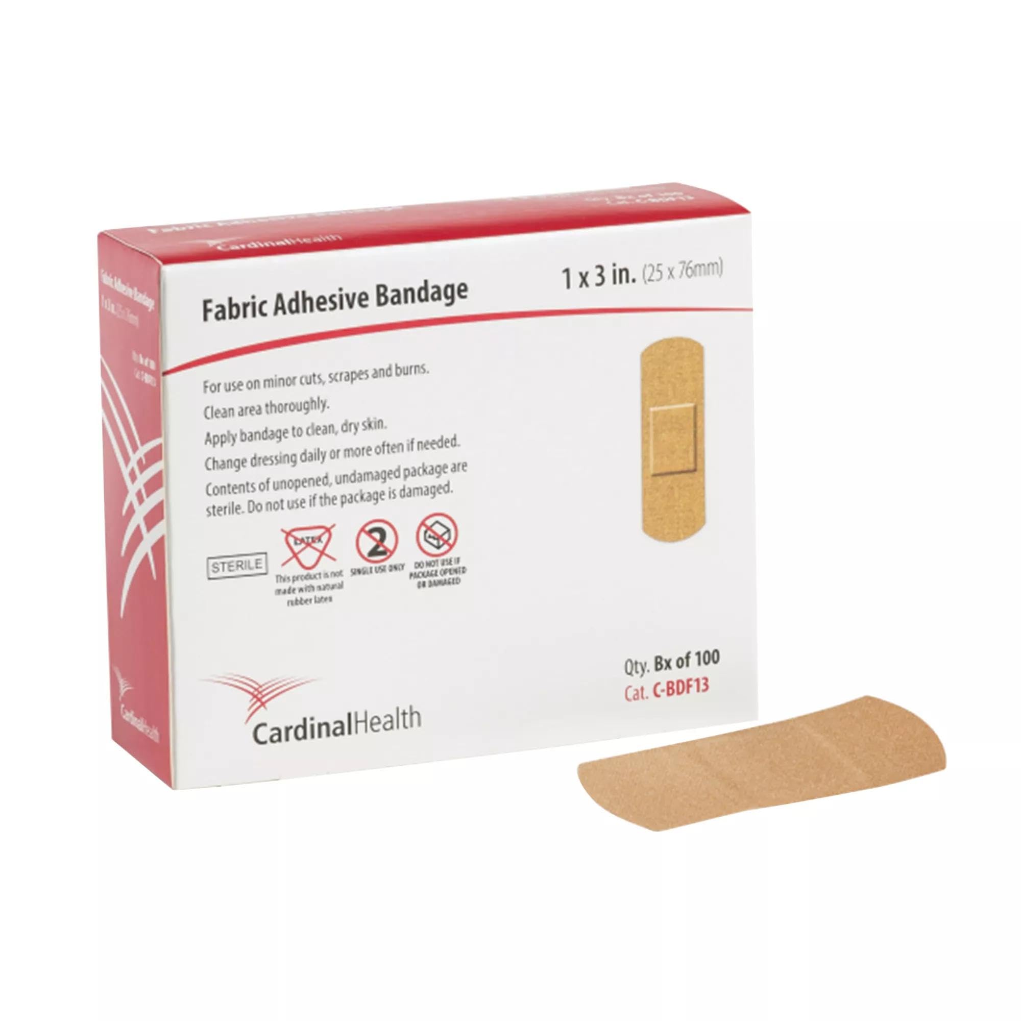 Cardinal Health™ Fabric Adhesive Bandage, 1 x 3IN, Case of 200